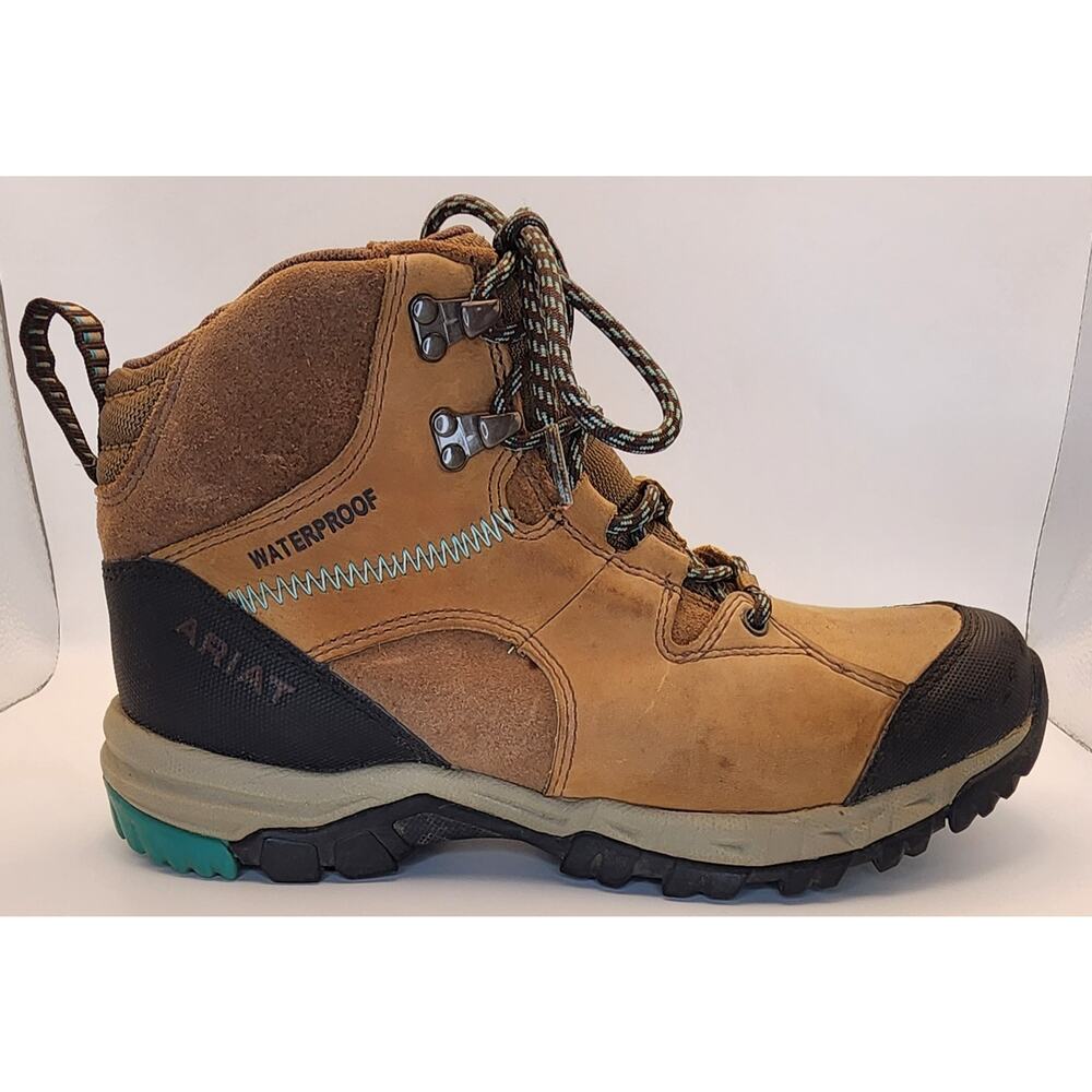 Ariat Women’s Leather‎ Hiking Boots Brown Lace-Up Pure Stride Size 7.5